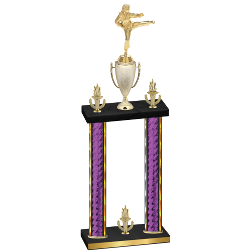 Double Purple Glacier Victory Karate Trophy