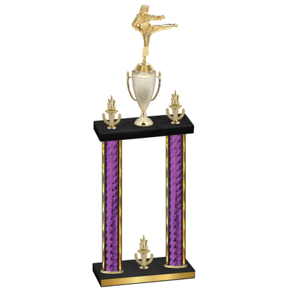 Double Purple Glacier Victory Karate Trophy