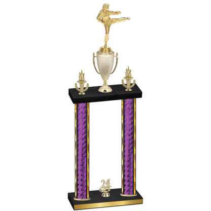 Double Purple Glacier Year Karate Trophy