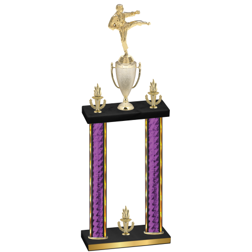 Double Purple Glacier Victory Karate Trophy