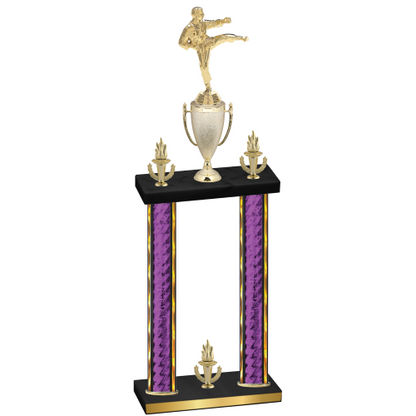 Double Purple Glacier Victory Karate Trophy
