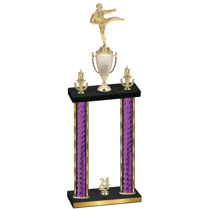 Double Purple Glacier Year Karate Trophy
