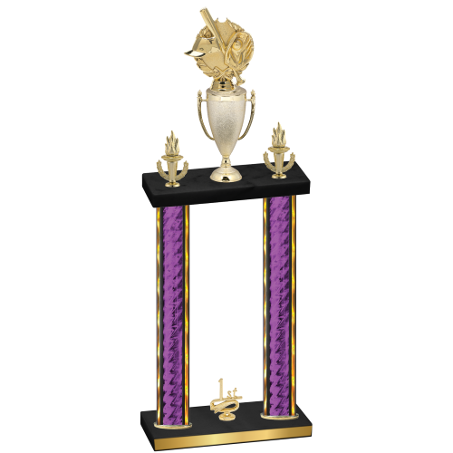 Double Purple Glacier First Place Baseball Trophy