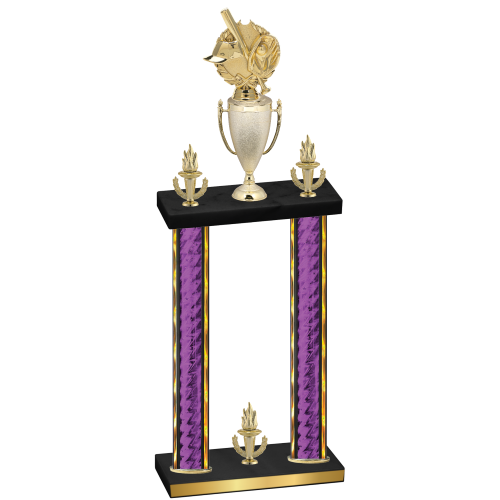 Double Purple Glacier Victory Baseball Trophy