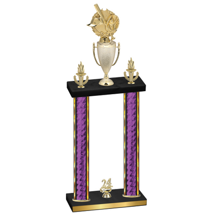 Double Purple Glacier Year Baseball Trophy