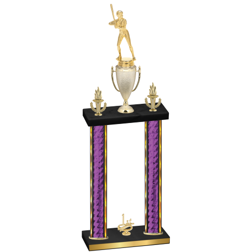 Double Purple Glacier First Place Softball Trophy