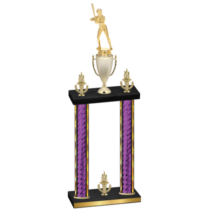 Double Purple Glacier Victory Softball Trophy