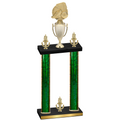 Double Green Glacier Victory Soccer Trophy
