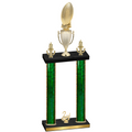 Double Green Glacier Second Place Football Trophy