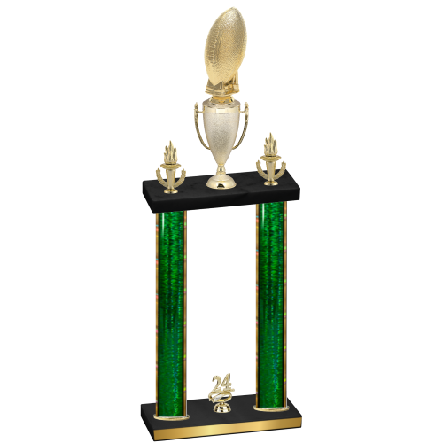 Double Green Glacier Year Football Trophy