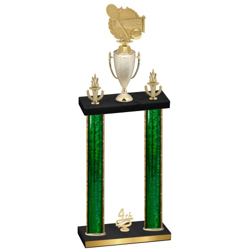 Double Green Glacier Fourth Place Tennis Trophy