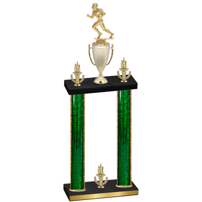 Double Green Glacier Victory Football Trophy