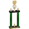 Double Green Glacier Victory Cheerleading Trophy