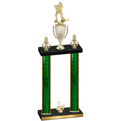Double Green Glacier Second Place Hockey Trophy
