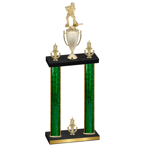 Double Green Glacier Victory Hockey Trophy