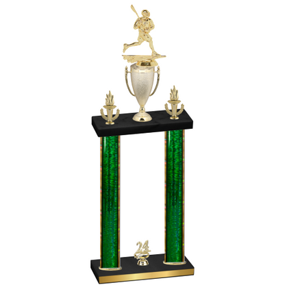 Double Green Glacier Year Lacrosse Trophy
