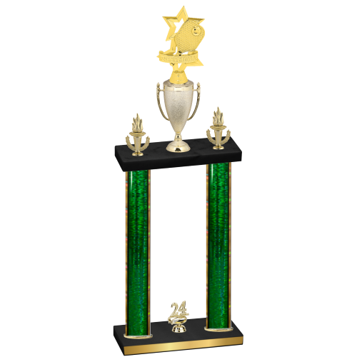 Double Green Glacier Year Pickleball Trophy