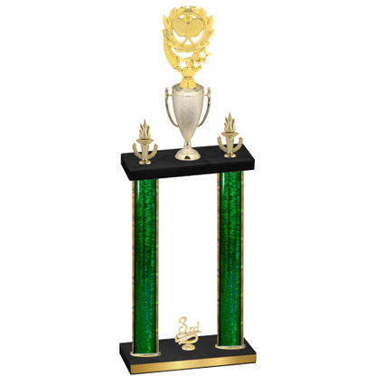 Double Green Glacier Third Place Pickleball Trophy