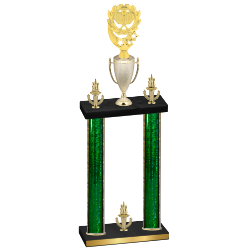 Double Green Glacier Victory Pickleball Trophy