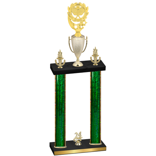 Double Green Glacier Year Pickleball Trophy