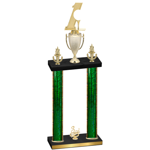 Double Green Glacier Third Place Golf Trophy