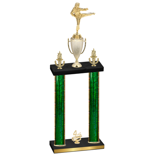 Double Green Glacier Fourth Place Karate Trophy