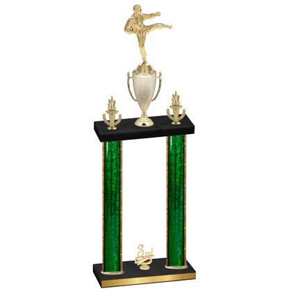 Double Green Glacier Third Place Karate Trophy