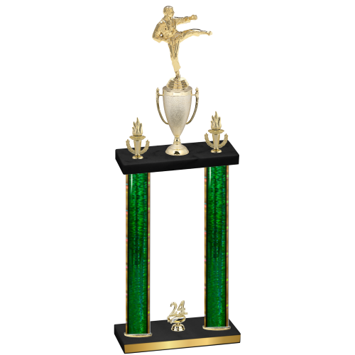 Double Green Glacier Year Karate Trophy