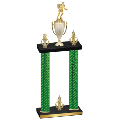 Double Green Carbon Fiber Victory Rugby Trophy