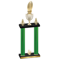Double Green Carbon Fiber Fourth Place Football Trophy