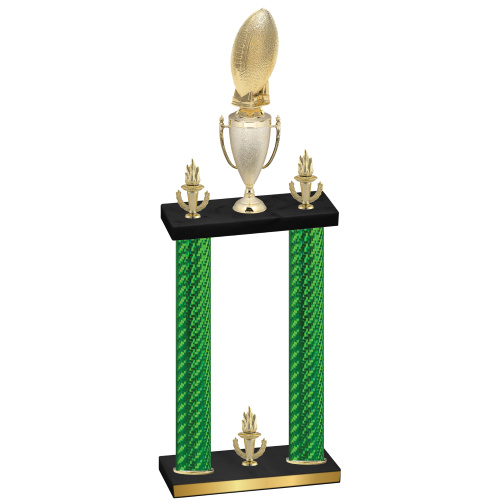 Double Green Carbon Fiber Victory Football Trophy