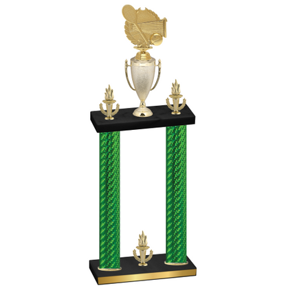 Double Green Carbon Fiber Victory Tennis Trophy