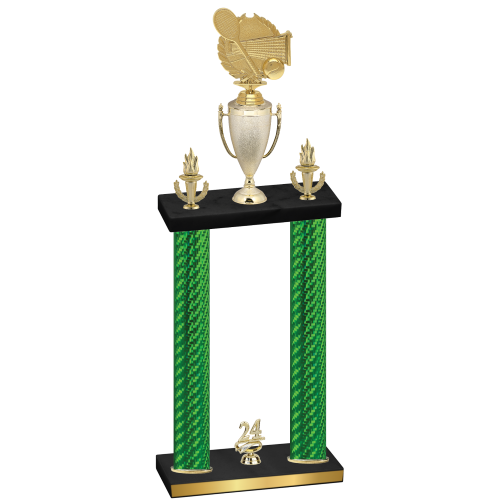 Double Green Carbon Fiber Year Tennis Trophy