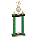 Double Green Carbon Fiber Third Place Bowling Trophy