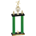 Double Green Carbon Fiber Second Place Bowling Trophy