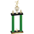 Double Green Carbon Fiber Third Place Bowling Trophy