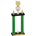 Double Green Carbon Fiber Second Place Bowling Trophy