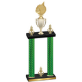 Double Green Carbon Fiber Victory Volleyball Trophy