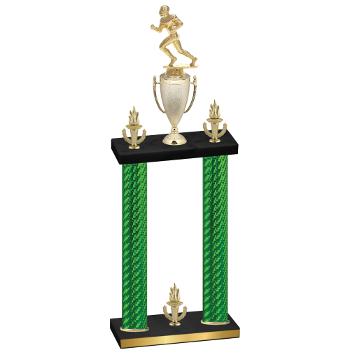 Double Green Carbon Fiber Victory Football Trophy