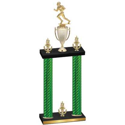 Double Green Carbon Fiber Victory Football Trophy