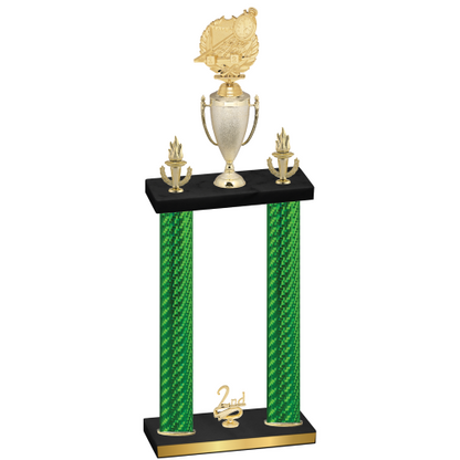 Double Green Carbon Fiber Second Place Swimming Trophy