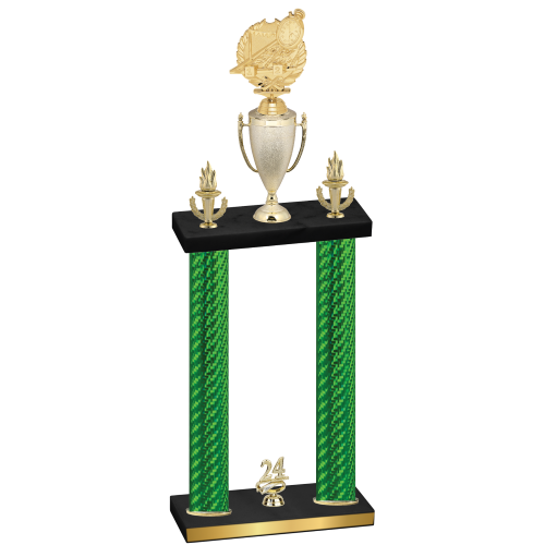 Double Green Carbon Fiber Year Swimming Trophy