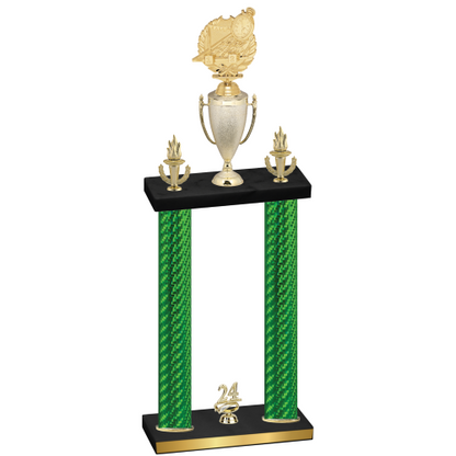 Double Green Carbon Fiber Year Swimming Trophy