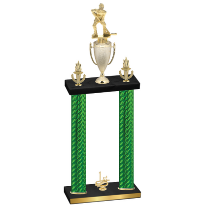Double Green Carbon Fiber First Place Hockey Trophy