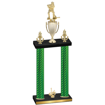 Double Green Carbon Fiber First Place Hockey Trophy