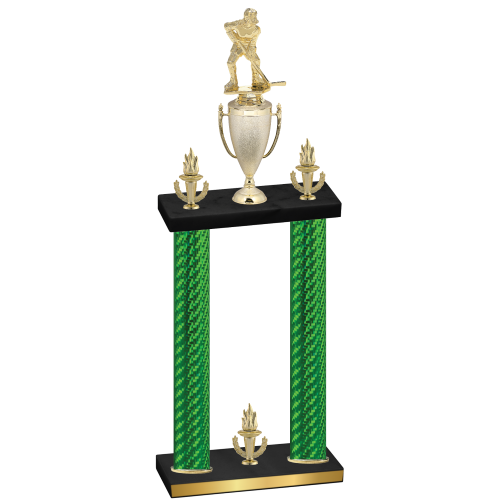 Double Green Carbon Fiber Victory Hockey Trophy