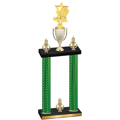 Double Green Carbon Fiber Victory Pickleball Trophy
