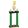 Double Green Carbon Fiber Year Pickleball Trophy