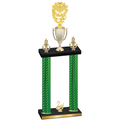 Double Green Carbon Fiber Second Place Pickleball Trophy