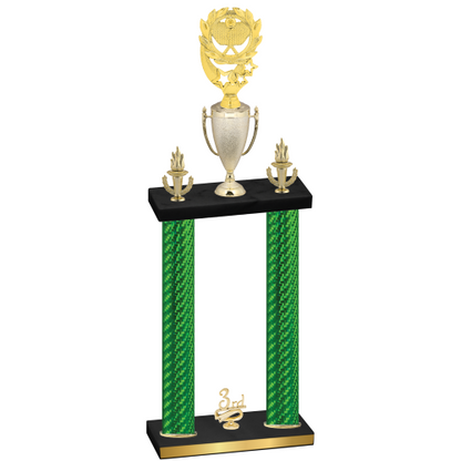 Double Green Carbon Fiber Third Place Pickleball Trophy